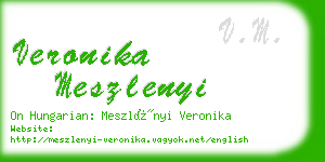 veronika meszlenyi business card